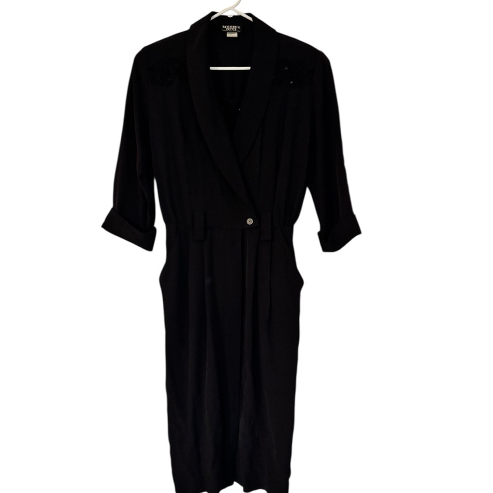 Studio I Black Long Sleeve Dress